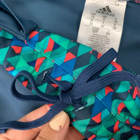 Adidas Run 1/1 Tight Legging Womens S Small Geometric Paneled Stretch Pants - Picture 11 of 15